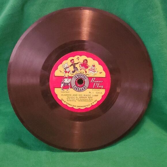 Vintage Cricket Records Alladin and his Magic Lamp 78 vinyl with Sleeve C24 - Picture 4 of 7